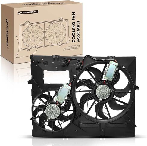 A-Premium Engine Radiator Cooling Fan Assembly Compatible with Select Audi & Volkswagen Models - Q7 2011-2015, Touareg 2004-2010 - Replace# 0130303922, 7L0121203H in Saudi Arabia