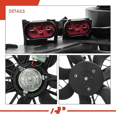 A-Premium Engine Radiator Cooling Fan Assembly Compatible with Select Audi & Volkswagen Models - Q7 2011-2015, Touareg 2004-2010 - Replace# 0130303922, 7L0121203H in Saudi Arabia
