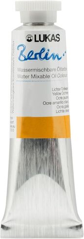 Lukas Berlin Pro Artists Water Mixable Oil Paint Set of 6 (20mL) Starter Set of 6-20 ml Tubes, Water Soluble Oil Paints, Smooth Consistency with Beeswax, Lightfast Pigments, Quick Drying, Easy in Saudi Arabia