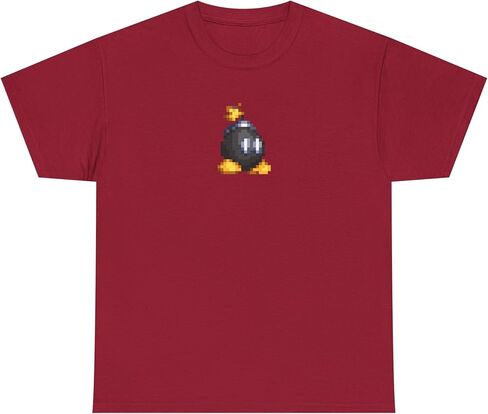 تي شيرت Retro PixelBomb-omb ذو طابع متفجر - تي شيرت كلاسيكي للألعاب 16 بت in Saudi Arabia