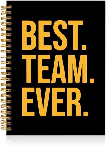 Best Team Ever Funny Black Golden Spiral Notebook, Teamwork Notebook Gifts For Team, Appreciation Gifts for Teammate Staff Coworker Colleague Office Worker in Kuwait