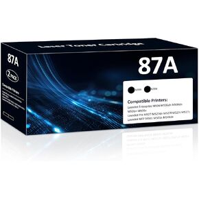 خراطيش حبر أسود 87A عبوتان متوافقة مع خراطيش الحبر HP 87A CF287A 87X CF287X المتوافقة مع HP Laser Jet Enterprise M506 M506dn M506n M506x Pro M527 M527dn M527z MFP M501 M501n M501dn in Kuwait