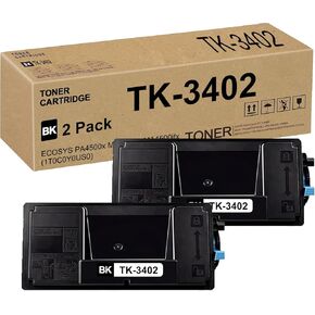 TK-3402 TK3402 Toner Cartridge Compatible for Kyocera TK-3402 TK3402K 1T0C0Y0US0 for ECOSYS PA4500x MA4500ix MA4500ifx Printer Black 2 Pack 12,500 Pages in Kuwait