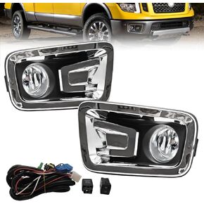 مصابيح الضباب متوافقة مع 2017-2019 Titan / 2016-2019 Titan XD Clear Lens w/ H11 12V 55W لمبات وتسخير الأسلاك in Kuwait