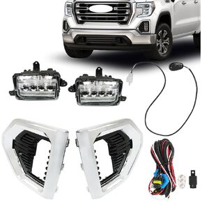 Pair of Driving Fog Lamps Assembly Replacement for Sierra 1500 AT4 Denali SLT 2019 2020 2021 Fog Lights Right Left Side Replacement for GM2592331 GM2593331 in Kuwait