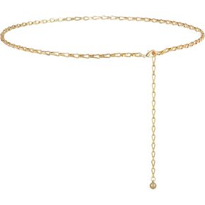 Chain Belt for Women Gold Metal Waist Chain Adjustable Body Waist Link Belts Chunky Chain Belts for Dress Jeans in Kuwait
