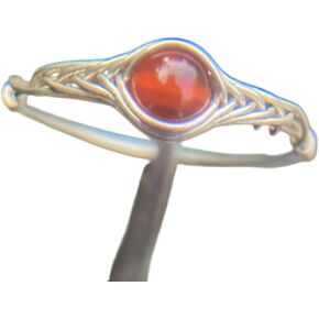 خواتم العقيق خواتم من الفضة الإسترليني للنساء شقرا كريستالات وأحجار الشفاء خاتم عين جوهرة مارس مصنوع يدويًا in Kuwait