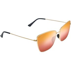 شادي رايز تانجل فري ميلروز | نظارات شمسية معدنية كبيرة الحجم على شكل عين القطة مع عدسات مستقطبة in Kuwait