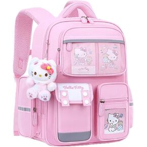 حقيبة ظهر مدرسية ذات طابع كرتوني ياباني هالو كيتي مع جيوب متعددة (كبيرة (41.5 × 31 × 15 سم)) in Kuwait