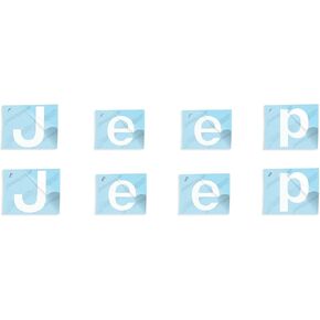 Reflective Concepts 2021-2025 Jeep Grand Cherokee L (3-Row) Hood and Liftgate Jeep Emblem Overlay Decal Stickers - (Color: Gloss Black) in Saudi Arabia
