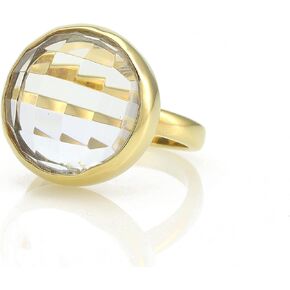 Quartz Ring - Fashion Statement Bezel Ring for Women - Handmade Crystal Ring - Customizable Size Artisan Jewelry with Fancy Box in Kuwait