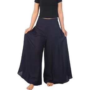 Lannaclothesdesign Palazzo Pants for Women Wide Leg Boho Harem Yoga Pants S M L XL Sizes in Kuwait