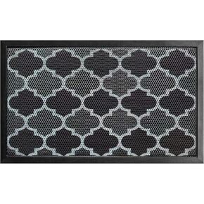 Indoor Outdoor Door Mat with Pattern Design, Non Slip Waterproof Entry Rug Low Profile Dirt Trapper Welcome Mat, Easy to Clean Quick Dry Durable Front Door Mat for Home Porch Patio in Saudi Arabia