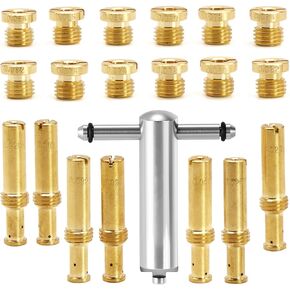 19 Pieces Jet Assortment Kit with Main Jet Tool for Carburetor Replacement Parts for S&S Cycle Super B E G Carbs Carburetors in Kuwait