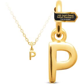 مجوهرات ساحرة أولية من A-Z - قلادة بأحرف أبجدية مطلية بالذهب 0.4 بوصة (1 سم) عيار 18 قيراط للقلادة أو السوار in Kuwait