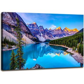 DZL Art S73269 الجبل والبحيرة الطبيعة المناظر الطبيعية جدار الفن ديكور جدار المنزل مجموعة صورة فنية للمنزل غرفة نوم المنزل غرفة المعيشة ديكور المطبخ مكتب جدار ديكور in Kuwait