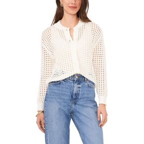 سترة نسائية كروشيه بأزرار وفتحة رقبة دائرية للربيع والصيف والشاطئ in Kuwait