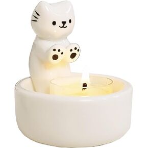 Cat Candle Holder, Cute Cartoon Candle Holders, Kitten Warming Paws Tea Light, Cute Cartoon Kitten Scented Candles Candle Lamp, Cute Cat Home Decor, Gift for Cat Lover in Kuwait