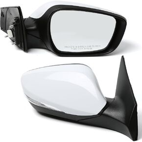 Driver Side Mirror (Left/LH) Compatible with Hyundai Elantra 2014-2016, Power, Heated, Manual-Folding, w/Turn Signal, 6-Pin Connector, Black Housing, Replaces 876103Y510, HY1320209 in Saudi Arabia