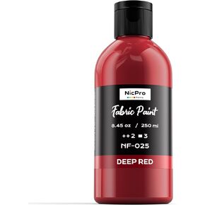 Nicpro White Fabric Paint, 8.45 oz (250 ml) Fabric Paint for Clothes Permanent, Soft Rich Pigment Non-Toxic Textile Paint for Fabric DIY Crafts, T-shirts, Shoes Leather Jeans Bags Canvas for Kid Adult in Kuwait