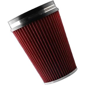 152mm 6" High Flow Cold Air Intake Filter, High-Performance Clamp-On Washable Round Tapered Cone Inlet Replacement Dry Air Filter, Auto Accessories, Universal for Truck SUV Sedan in Kuwait