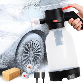 Electric Foam Sprayer for Car Wash, 130 PSI Battery Powered Cordless Foam Cannon, 2-Liter Portable Foam Pump Sprayer 2026 New Upgrade Ivory in Kuwait