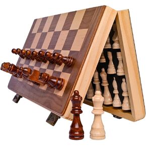 Chess Armory Chess Set 15 Inch Magnetic Wooden Chess Board Game for Adults and Kids with Extra Queen Pieces & Storage Box in Kuwait