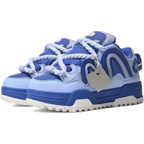 Q-and أحذية تزلج رياضية كاجوال أحذية تزلج ذات نعل سميك قابلة للتنفس وأشرطة سميكة منخفضة الأعلى ممتصة للصدمات أحذية رياضية عصرية in Kuwait