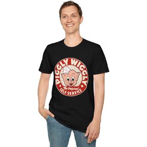 Piggly Wiggly Red Nostalgic T-Shirt | Vintage Grocery Piggly Emblem in Saudi Arabia
