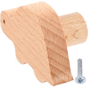 Cartoon Animal Wooden Cabinet Knobs Turtle Solid Beech Wood Drawer Pulls for Room Furniture Handles with Screws in Kuwait