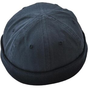 Homyl Unisex Men Womens Brimless Ball Skull Caps, Mechanic Painter Fisherman Hat , Deep Blue, as described in Kuwait