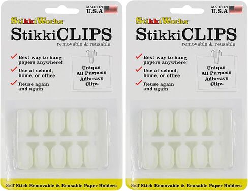 Stikki Works White Clips 20 per Pack Teacher Classroom Aid in Saudi Arabia
