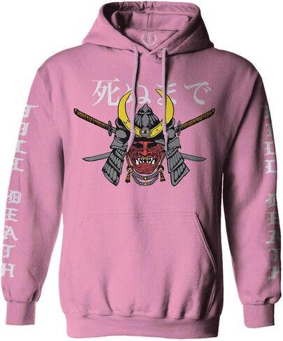 0322. Till Death Vintage Japan Japanesse Warrior Graphic Aesthetics Society Sweatshirt Pullover Hoodie in Kuwait