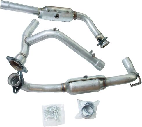 مجموعة المحول الحفاز Y-Pipe LH + RH لاستبدال الجوانب لفورد إكسبيديشن 5.4L 2005-2006 30527 30528 (متوافق مع EPA) معتمد من OBD-II in Kuwait