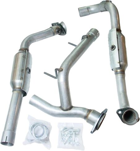 مجموعة المحول الحفاز Y-Pipe LH + RH لاستبدال الجوانب لفورد إكسبيديشن 5.4L 2005-2006 30527 30528 (متوافق مع EPA) معتمد من OBD-II in Kuwait