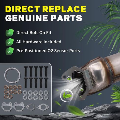 Catalytic Converters 16779 16780 for 2011-2014 Chrysler 200/Avenger/Ram C/V 3.6L, 2011-2016 Town & Country/Grand Caravan, EPA Compliant Replacement in Kuwait