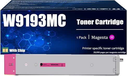 استبدال خراطيش الحبر HP W9190MC W9191MC W9192MC W9193MC تعمل مع مجموعة طابعات HP Color Laserjet E77825dn E77825z E77830dn E77830z in Saudi Arabia