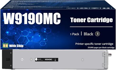 استبدال خراطيش الحبر HP W9190MC W9191MC W9192MC W9193MC تعمل مع مجموعة طابعات HP Color Laserjet E77825dn E77825z E77830dn E77830z in Saudi Arabia