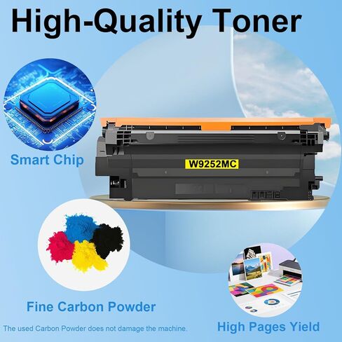 W9252MC Yellow Toner Cartridge Replacement for H P W9252MC Toner Cartridge Work for Enterprise Flow MFP X57945dn Printer（18,000 Pages） in Kuwait