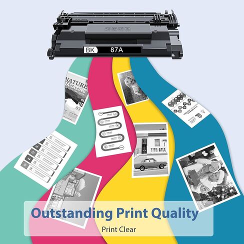 خراطيش حبر أسود 87A عبوتان متوافقة مع خراطيش الحبر HP 87A CF287A 87X CF287X المتوافقة مع HP Laser Jet Enterprise M506 M506dn M506n M506x Pro M527 M527dn M527z MFP M501 M501n M501dn in Kuwait