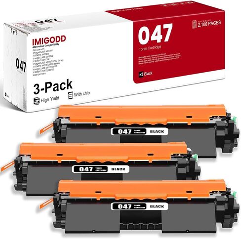 3 عبوات 047(2164C001) خرطوشة حبر سوداء بديلة لطابعة Canon عالية السعة 2,100 صفحة مع طابعة imageCLASS MF113W LBP113W MF110/LBP110 Series MF112/LBP112 i-SENSYS MF113W LBP113W (مع شريحة) in Saudi Arabia