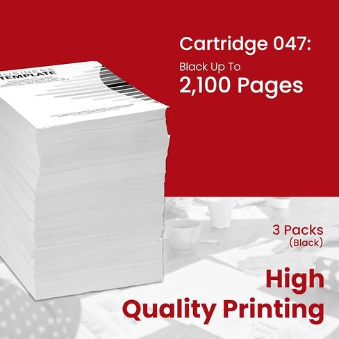 3 عبوات 047(2164C001) خرطوشة حبر سوداء بديلة لطابعة Canon عالية السعة 2,100 صفحة مع طابعة imageCLASS MF113W LBP113W MF110/LBP110 Series MF112/LBP112 i-SENSYS MF113W LBP113W (مع شريحة) in Saudi Arabia