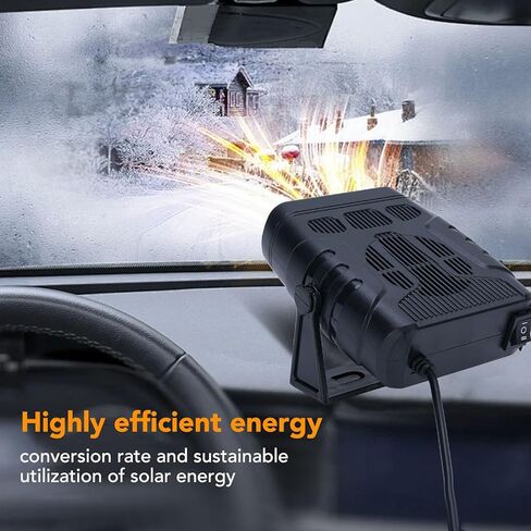 CCYLEZ Solar Heater for Car RV, 30W 12V Portable Solar Powered Heater Fan Kit with Battery Box for Van Shed, Pet House Dog Door Winter Warming & Defrosting in Saudi Arabia