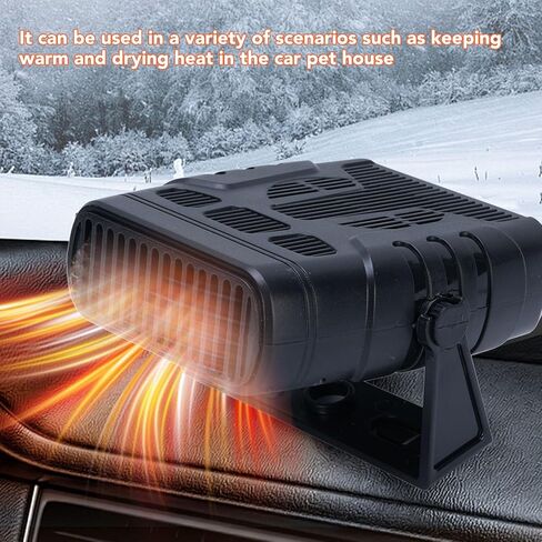 CCYLEZ Solar Heater for Car RV, 30W 12V Portable Solar Powered Heater Fan Kit with Battery Box for Van Shed, Pet House Dog Door Winter Warming & Defrosting in Saudi Arabia