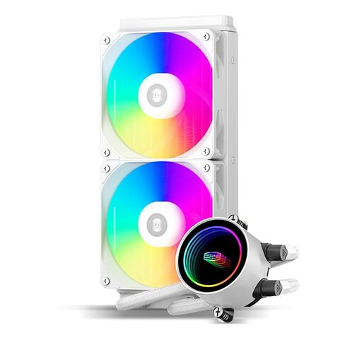 PCCOOLER CPS DA240 ARGB AIO Liquid Cooler, 240mm CPU Cooler with Dual ARGB Fans, High-Performance 3000RPM Pump Speed, Efficient 240mm AIO Cooler for PC Gaming Black in Kuwait