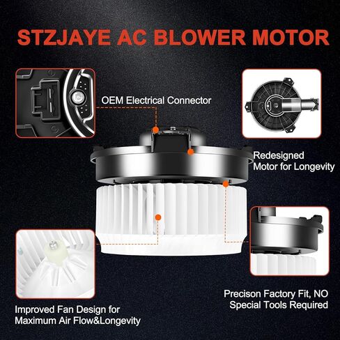 700260 محرك منفاخ تيار متردد HVAC بديل محرك مروحة السخان متوافق مع Honda لـ CRV 2012-2016، لـ Civic 2013-2015، لـ Accord 2013-2017، لـ RDX 2015-2018، لـ ILX 2016-2017 79310-T0A-A01 in Saudi Arabia