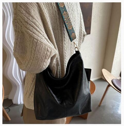 2-in-1 Shoulder & Crossbody Bag – Women’s Stylish Large-Capacity Bag - BLACK in Saudi Arabia