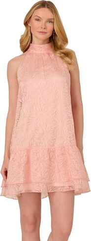 Adrianna Papell Women's Burnout Trapeze Short Dress in Saudi Arabia