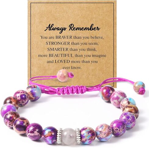 Lamyba هدايا عيد الفصح للفتيات في سن المراهقة تخزين الحشوات المراهقين الحجر الطبيعي أساور قابلة للتعديل عيد الشكر عيد الميلاد in Kuwait