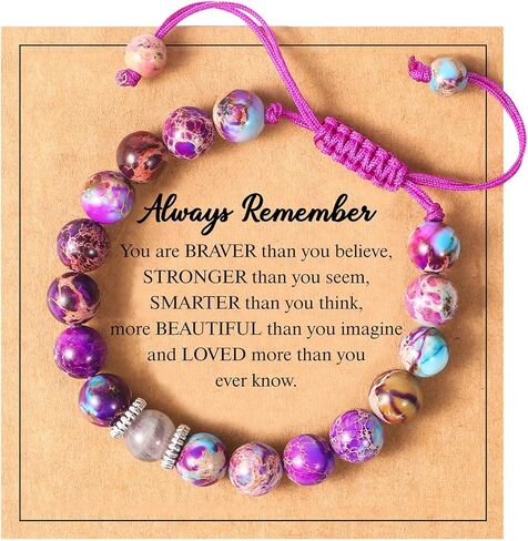 Lamyba هدايا عيد الفصح للفتيات في سن المراهقة تخزين الحشوات المراهقين الحجر الطبيعي أساور قابلة للتعديل عيد الشكر عيد الميلاد in Kuwait